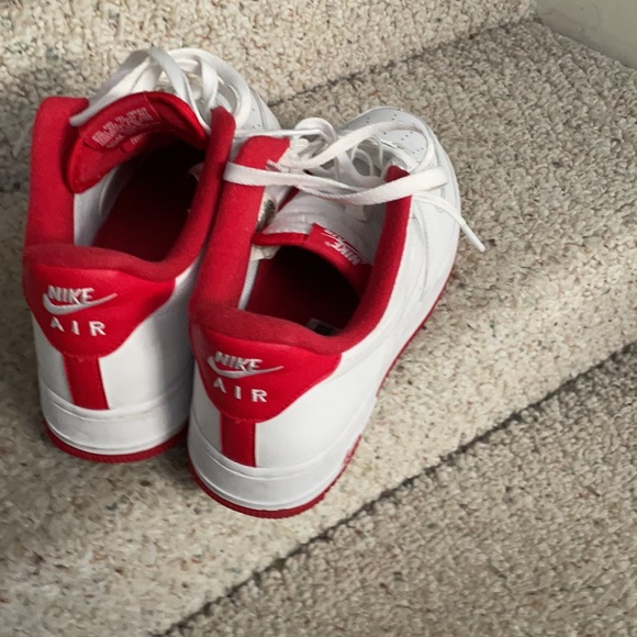 Red and White Nike Air Force 1 - Picture 3 of 4